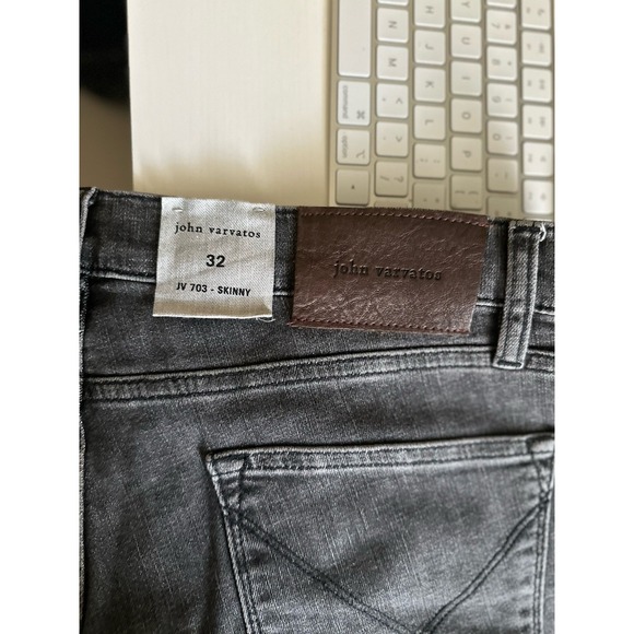 John Varvatos Mens J703 Skinny Fit Jeans Size 32 Dk Charcoal - Picture 9 of 15
